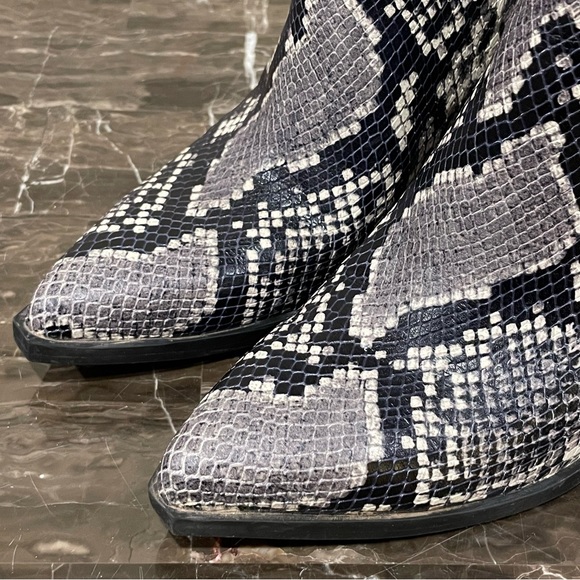 Marc Fisher Alva Snake Embossed Leather Ankle Boots - Picture 5 of 12